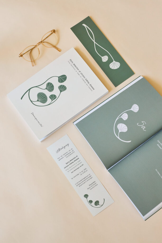 Dominique-van-Mil – Early detection of chronic kidney disease: Proefschriftontwerp vroege opsporing chronische nierschade – ontwerp door Kira